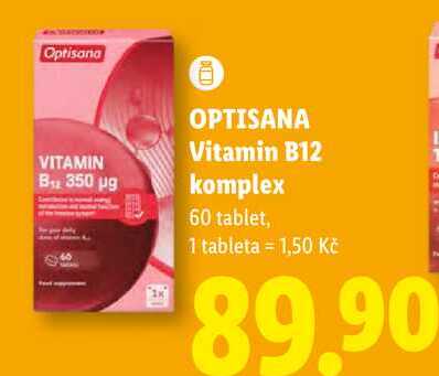 OPTISANA Vitamin B12 komplex, 60 tablet