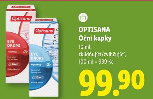 OPTISANA Oční kapky, 10 ml