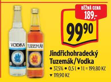 Jindřichohradecký Tuzemák/Vodka, 0,5 l