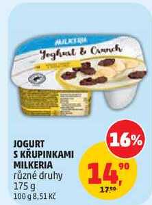 JOGURT S KRUPINKAMI MILKERIA různé druhy, 175 g