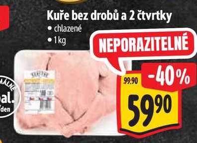 Kuře bez drobů a 2 čtvrtky, 1 kg