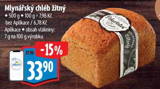 Mlynářský chléb žitný, 500 g