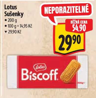 Lotus Sušenky, 200 g  v akci