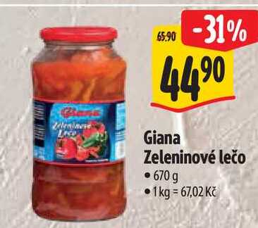 Giana Zeleninové lečo, 670 g 