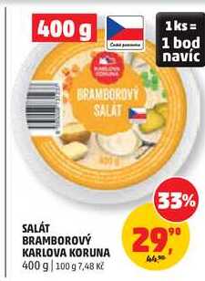 SALÁT BRAMBOROVÝ KARLOVA KORUNA, 400 g