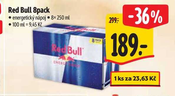 Red Bull 8pack, 8x 250 ml