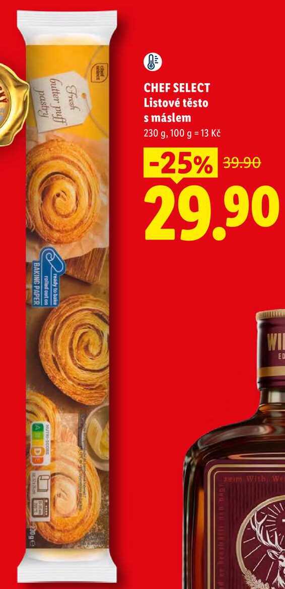 CHEF SELECT Listové těsto s máslem, 230 g