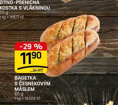 BAGETKA S ČESNEKOVÝM MÁSLEM 65 g 
