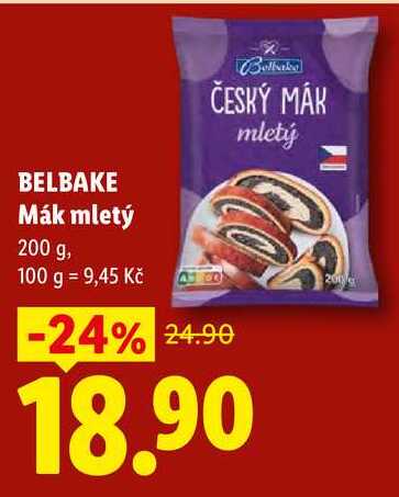 BELBAKE Mák mletý, 200 g  