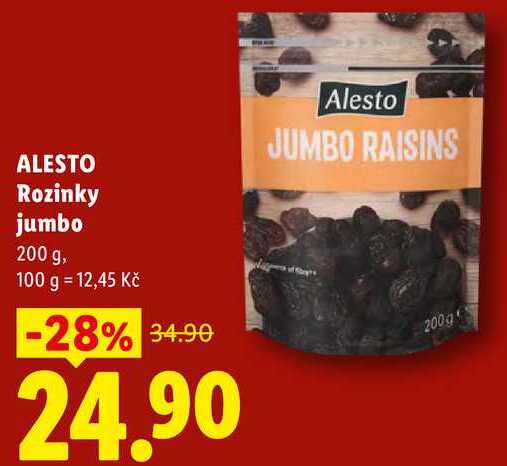 ALESTO Rozinky jumbo, 200 g