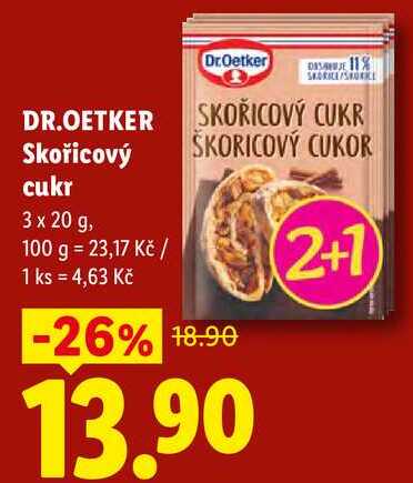 DR.OETKER Skořicový cukr, 3 x 20 g