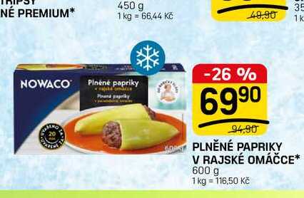 PLNĚNÉ PAPRIKY V RAJSKÉ OMÁČCE* 600 g