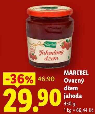 Maribet Ovocný džem jahoda, 450 g