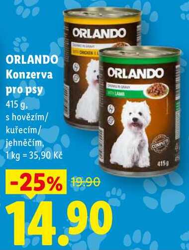 ORLANDO Konzerva pro psy, 415 g