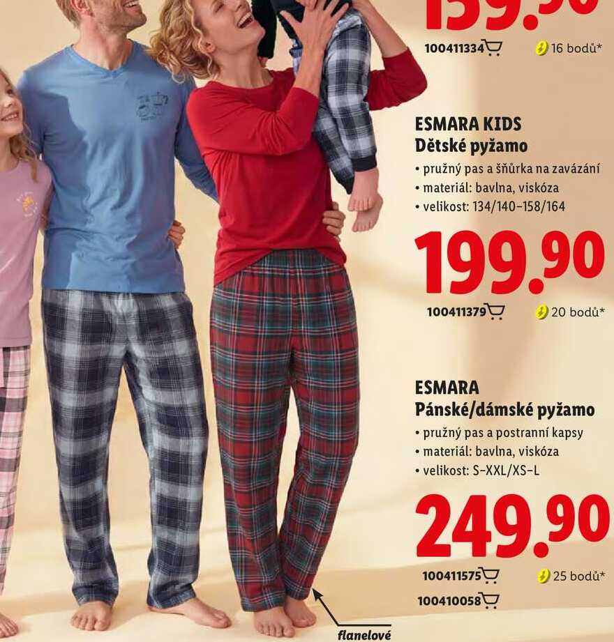 ESMARA Pánské/dámské pyžamo
