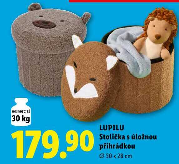 LUPILU Stolička s úložnou přihrádkou 