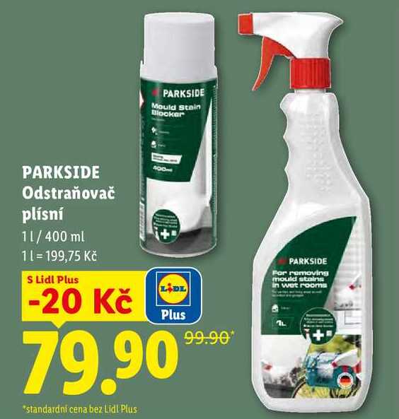 PARKSIDE Odstraňovač plísní, 1 l/400 ml  
