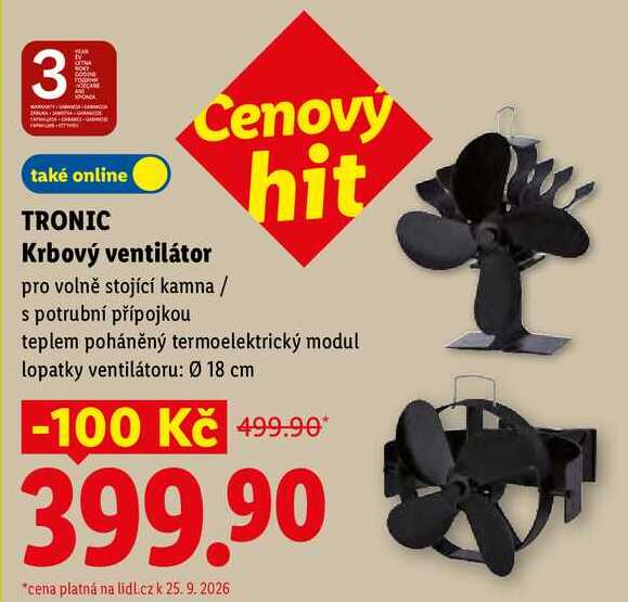 TRONIC Krbový ventilátor