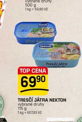 TRESČÍ JÁTRA NEKTON vybrané druhy 115 g 
