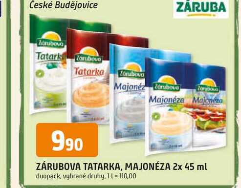 ZÁRUBOVA TATARKA, MAJONÉZA 2x 45 ml
