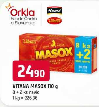 VITANA MASOX 110 g 8 + 2 ks