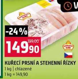 KUŘECÍ PRSNÍ A STEHENNÍ ŘÍZKY 1 kg chlazené