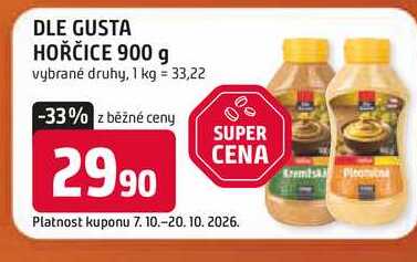 DLE GUSTA HOŘČICE 900 g