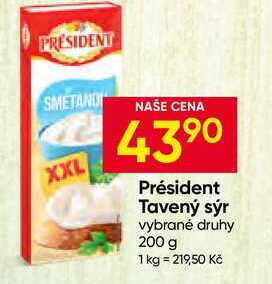 Président Tavený sýr vybrané druhy 200 g