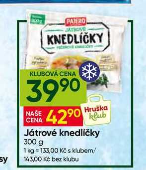 PAJERO Játrové knedličky 300 g 