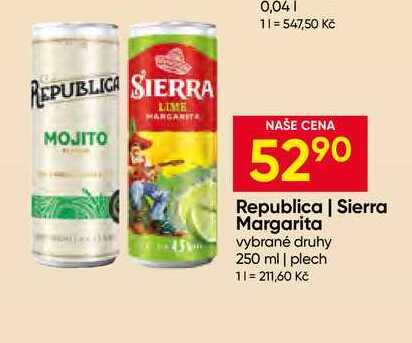 Sierra Margarita vybrané druhy 250 ml plech 