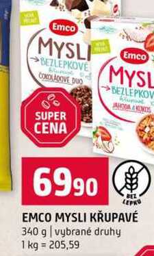 EMCO MYSLI KRUPAVÉ 340 g vybrané druhy