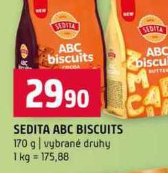 SEDITA ABC BISCUITS 170 g vybrané druhy