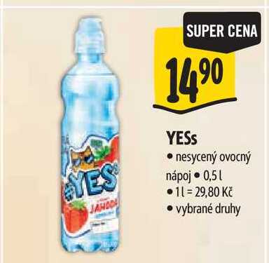 YESS, nesycený ovocný nápojm, 0,51
