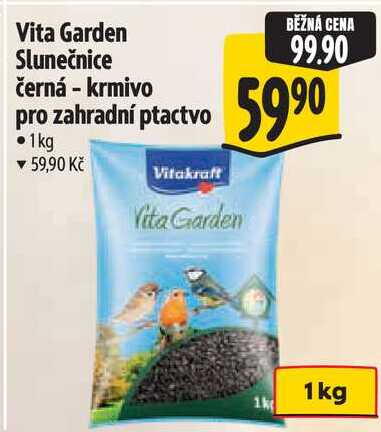 Vita Garden Slunečnice černá - krmivo pro zahradní ptactvo, 1kg  