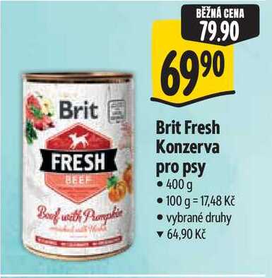 Brit Brit Fresh Konzerva pro psy, 400g  