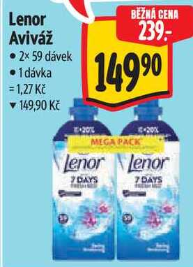 Lenor Aviváž, 2x 59 dávek