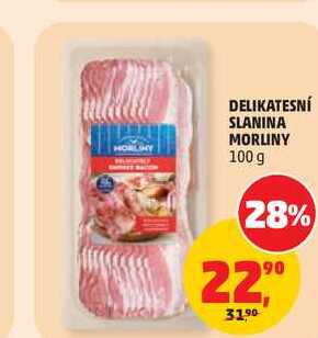 DELIKATESNÍ SLANINA MORLINY, 100 g
