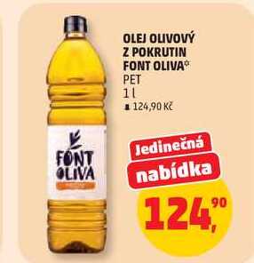 OLEJ OLIVOVÝ Z POKRUTIN FONT OLIVA PET, 1 l 