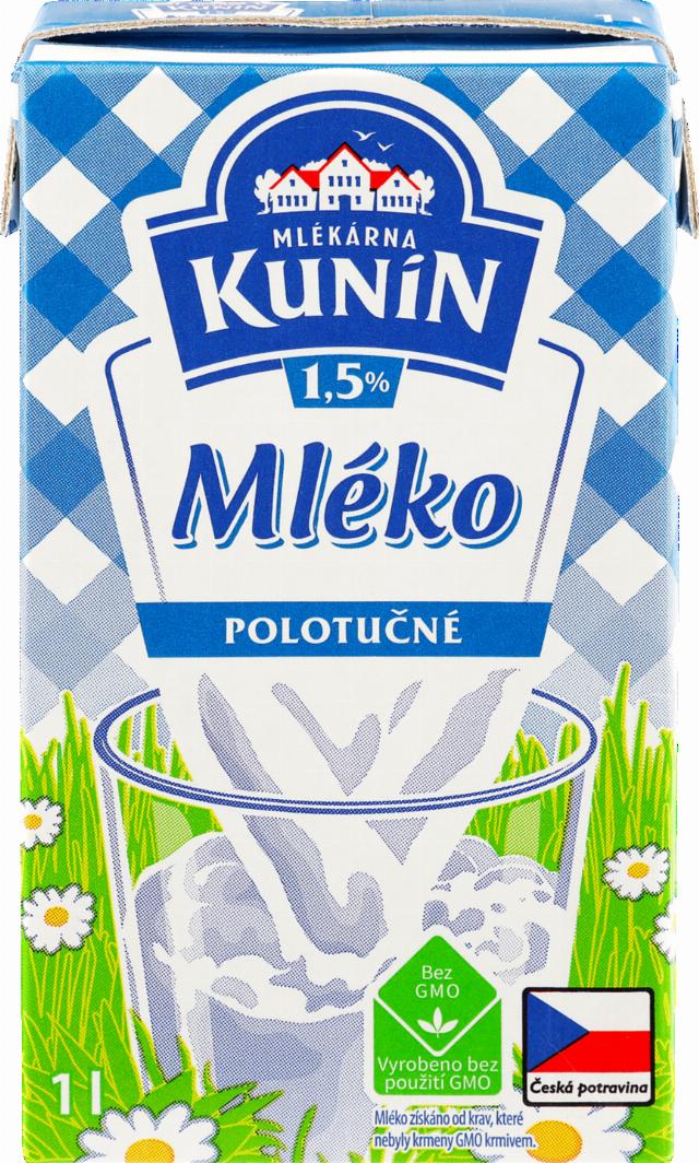 Kunín Trvanlivé mléko tuk 1,5 %