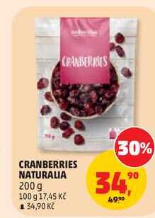CRANBERRIES NATURALIA, 200 g