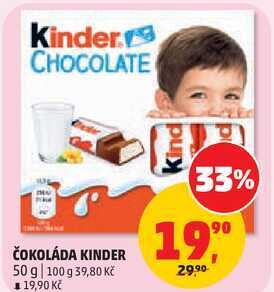 ČOKOLÁDA KINDER, 50 g