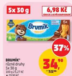 BRUMÍK různé druhy, 5x 30 g