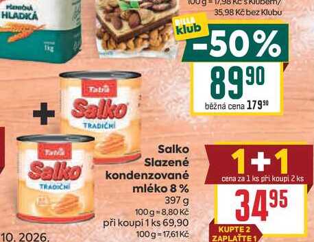 Salko Slazené kondenzované mléko 8% 397 g