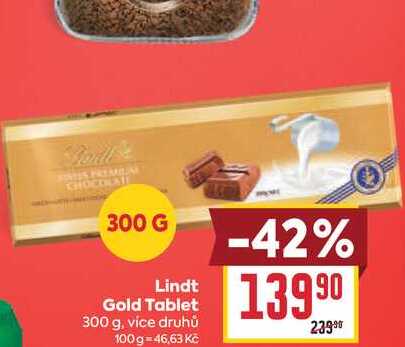 Lindt Gold Tablet 300 g