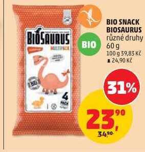 BIO SNACK BIOSAURUS různé druhy, 60g