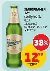 STAROPRAMEN 12 světlý ležák, 0,5 l