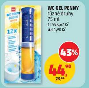 WC GEL PENNY různé druhy, 75 ml  