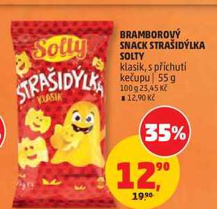 BRAMBOROVÝ SNACK STRAŠIDÝLKA SOLTY klasik, s příchutí kečupu, 55 g