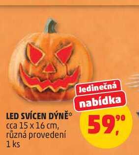 LED SVÍCEN DÝNĚ cca 15 x 16 cm, různá provedení, 1 ks