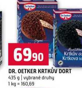 DR. OETKER KRTKŮV DORT 435 g vybrané druhy 